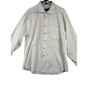 Egara Non-Iron Slim Fit White Button-Down Shirt – Men’s Size XXL